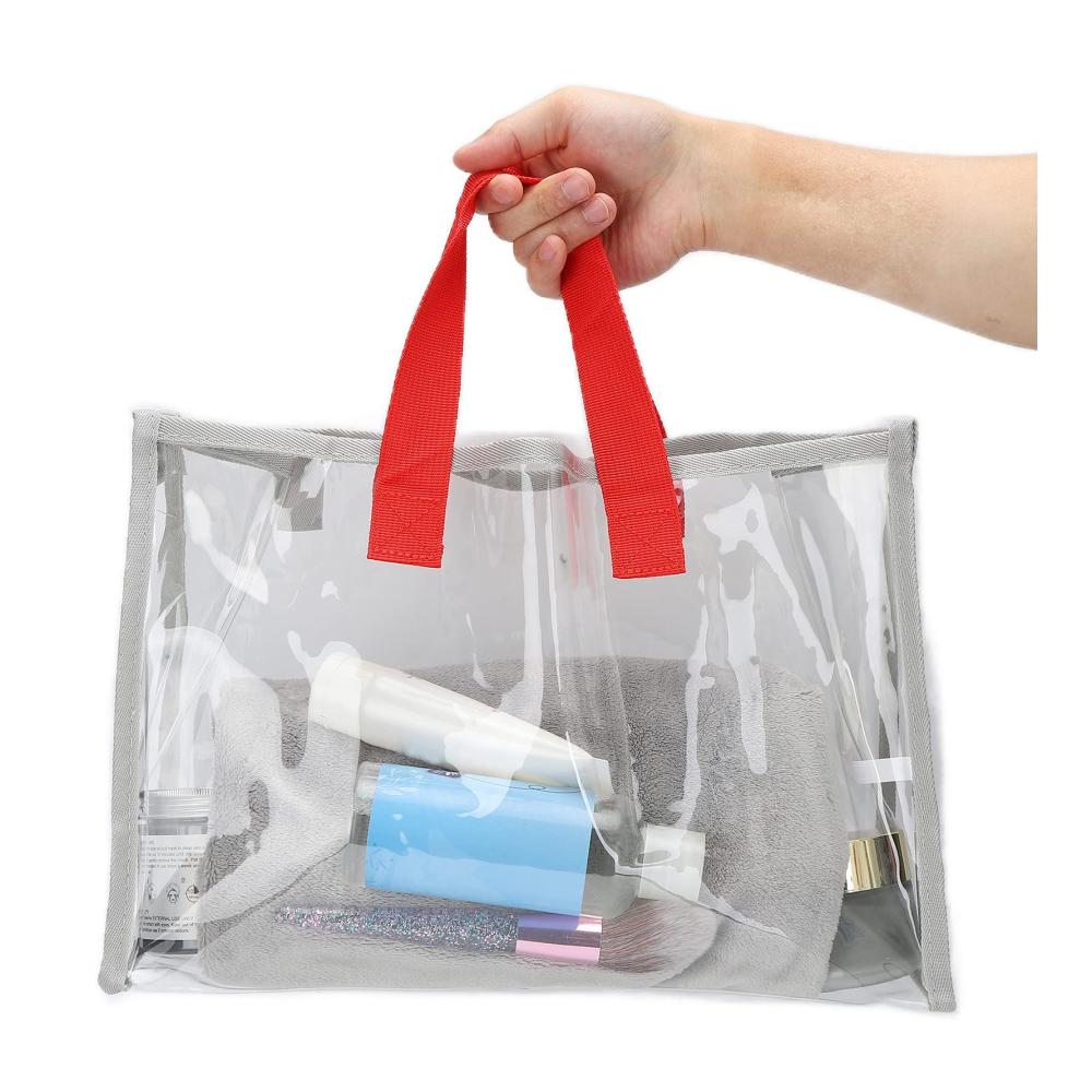 Transparenter Kosmetikkoffer für den Sommer Klarer Make-up-Organizer mit PVC-Strandtasche Trocken- und Nasstrennung Reise-Waschtasche für die perfekte klare Kulturtasche