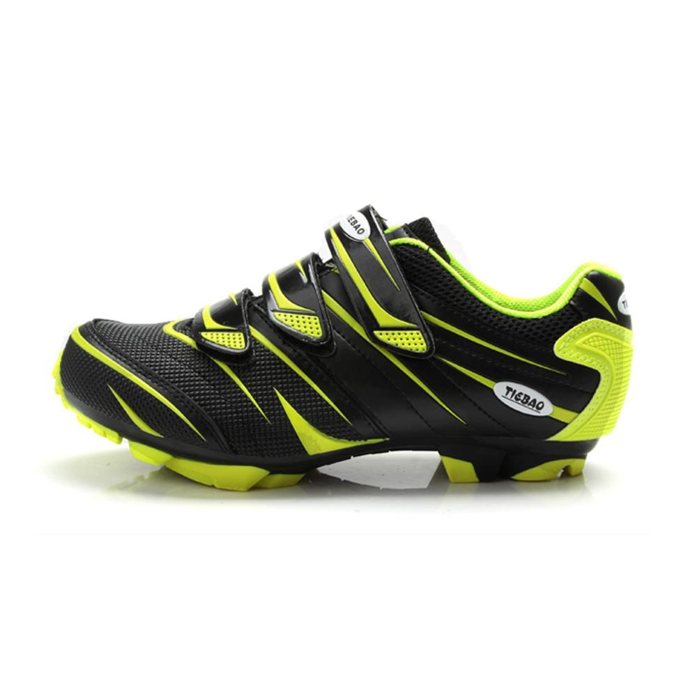 Fahrradschuhe Herren Atmungsaktive Radsportschuhe für Fitness Laufsport Rennrad und MTB - Rutschfeste Sneaker in Fluorescent Green Größe 38 EU