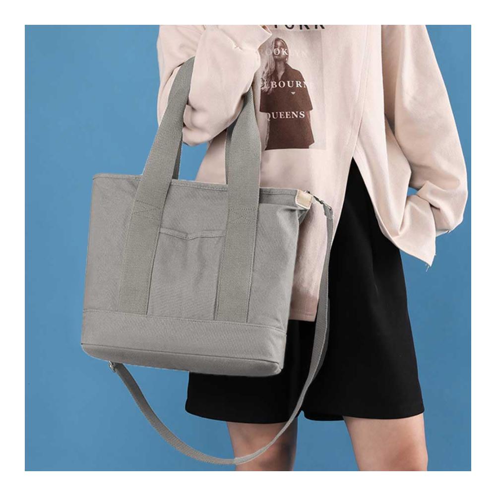 Umhängetaschen Frauen Verstellbarer Riemen Crossbody Leinwandtasche für Büro und Reisen