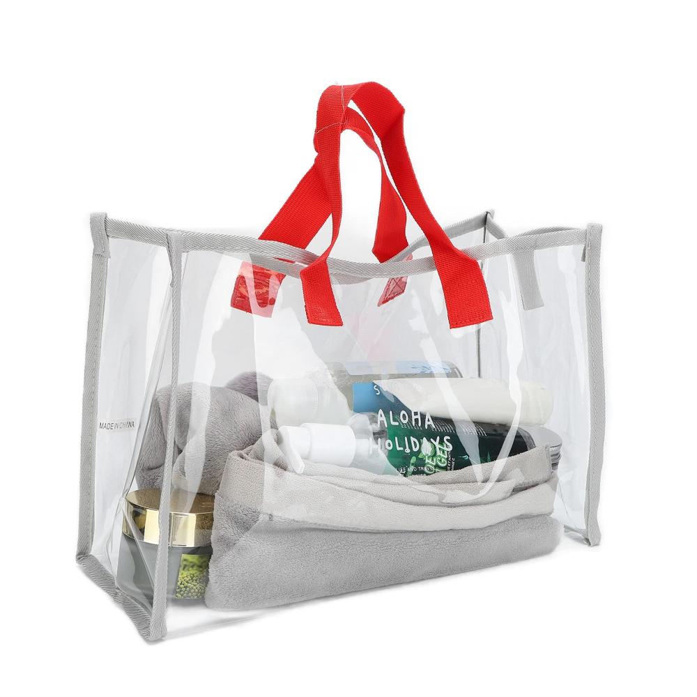 Transparenter Kosmetikkoffer für den Sommer Klarer Make-up-Organizer mit PVC-Strandtasche Trocken- und Nasstrennung Reise-Waschtasche für die perfekte klare Kulturtasche