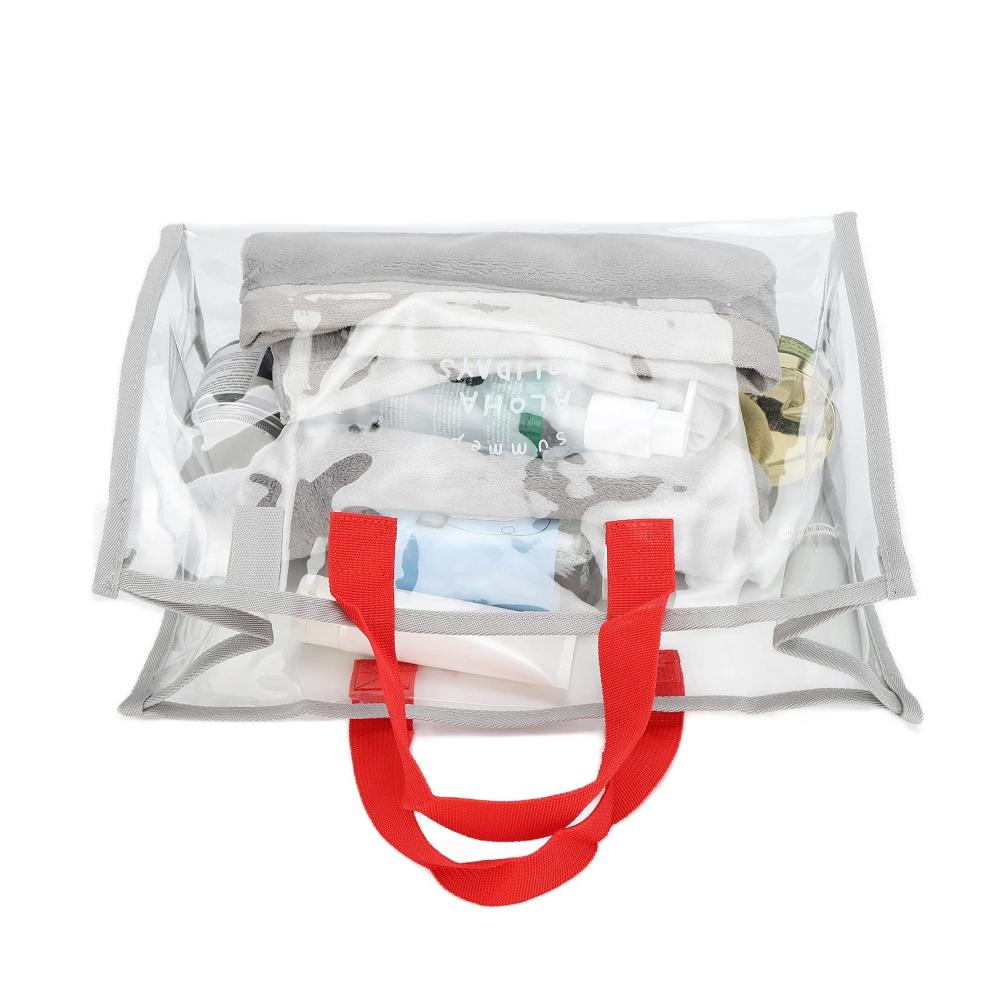 Transparenter Kosmetikkoffer für den Sommer Klarer Make-up-Organizer mit PVC-Strandtasche Trocken- und Nasstrennung Reise-Waschtasche für die perfekte klare Kulturtasche