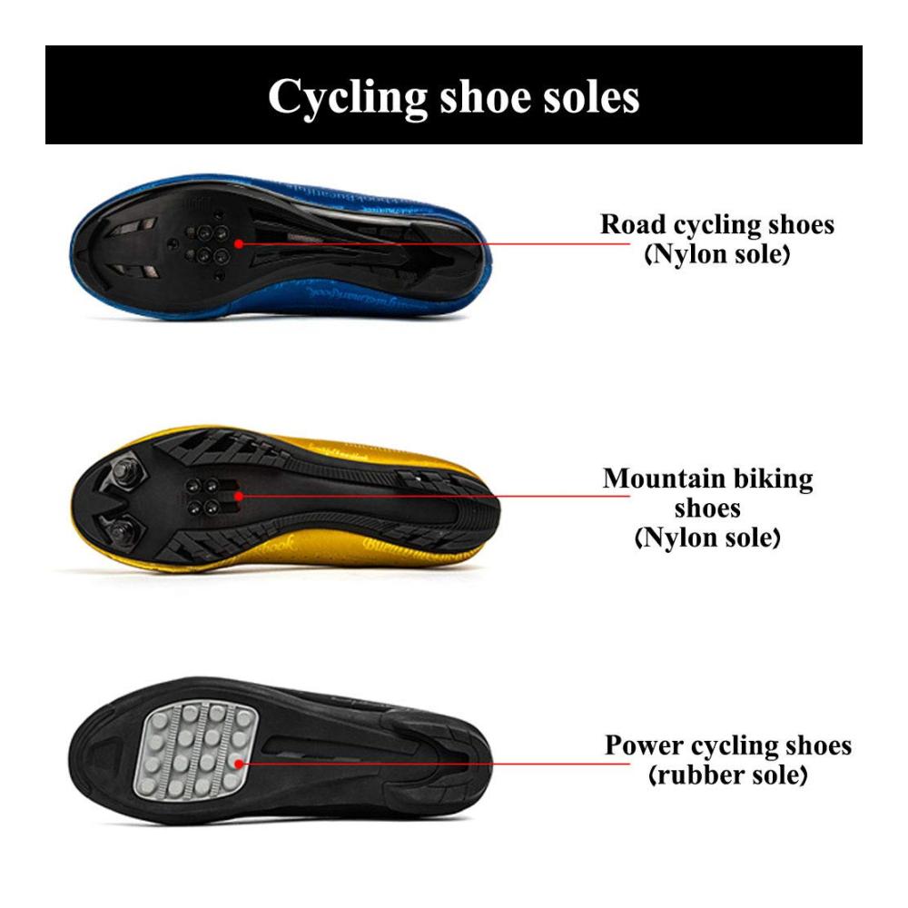 Radsportschuhe Herren Damen | Fahrradschuhe Road Mountain Sportschuhe | Fahrrad Booster Schuhe mit Gummi-Sohlen | Blau Größe 43EU (265mm