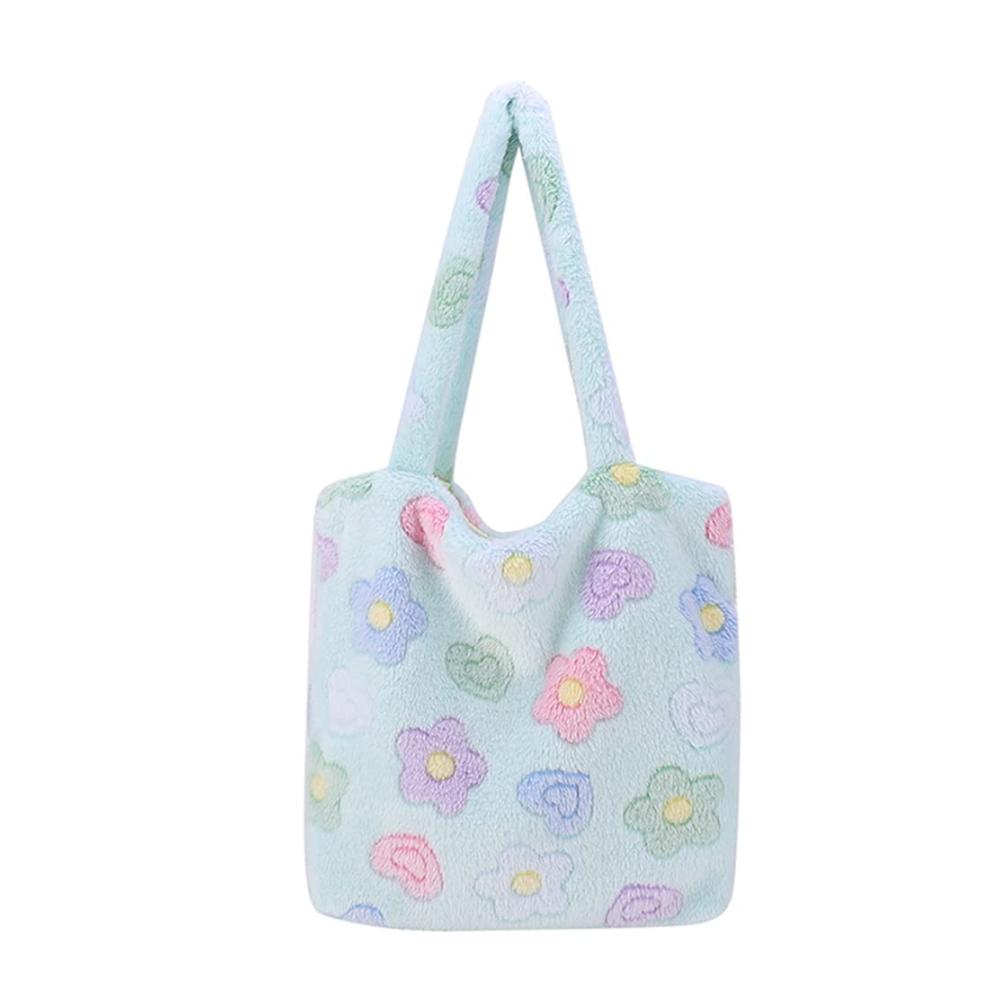 Damen Henkeltasche mit flauschigem Winter-Touch - Stilvolle Umhängetasche aus weichem Plüsch ideal für Herbst und Winter mit praktischem Top-Griff für einzigartigen Tragekomfort