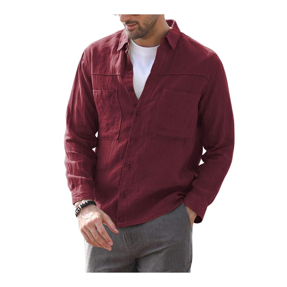 Freizeithemden AUDATE Herren Regular Fit Langarm Hemd - Stilvolles Button-down Shirt für Herbst und Winter