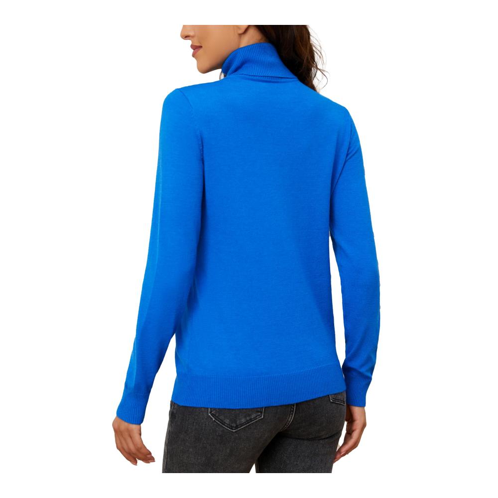 Rollkragenpullover Damen - Weicher Strickpullover mit Langarm Dünner Stretch Stehkragen und Leichtem Basic-Design - Modischer Damenpullover Langarmshirt für stilvolle Looks