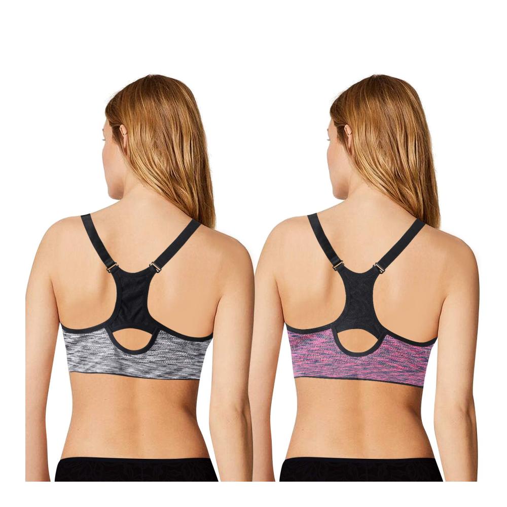 Sport-BH Set Damen | Starker Halt Push Up Gepolstert | 2er-Pack Bustiers ohne Bügel | Verstellbare Träger | Ideal für Laufen Gym Yoga Fitness