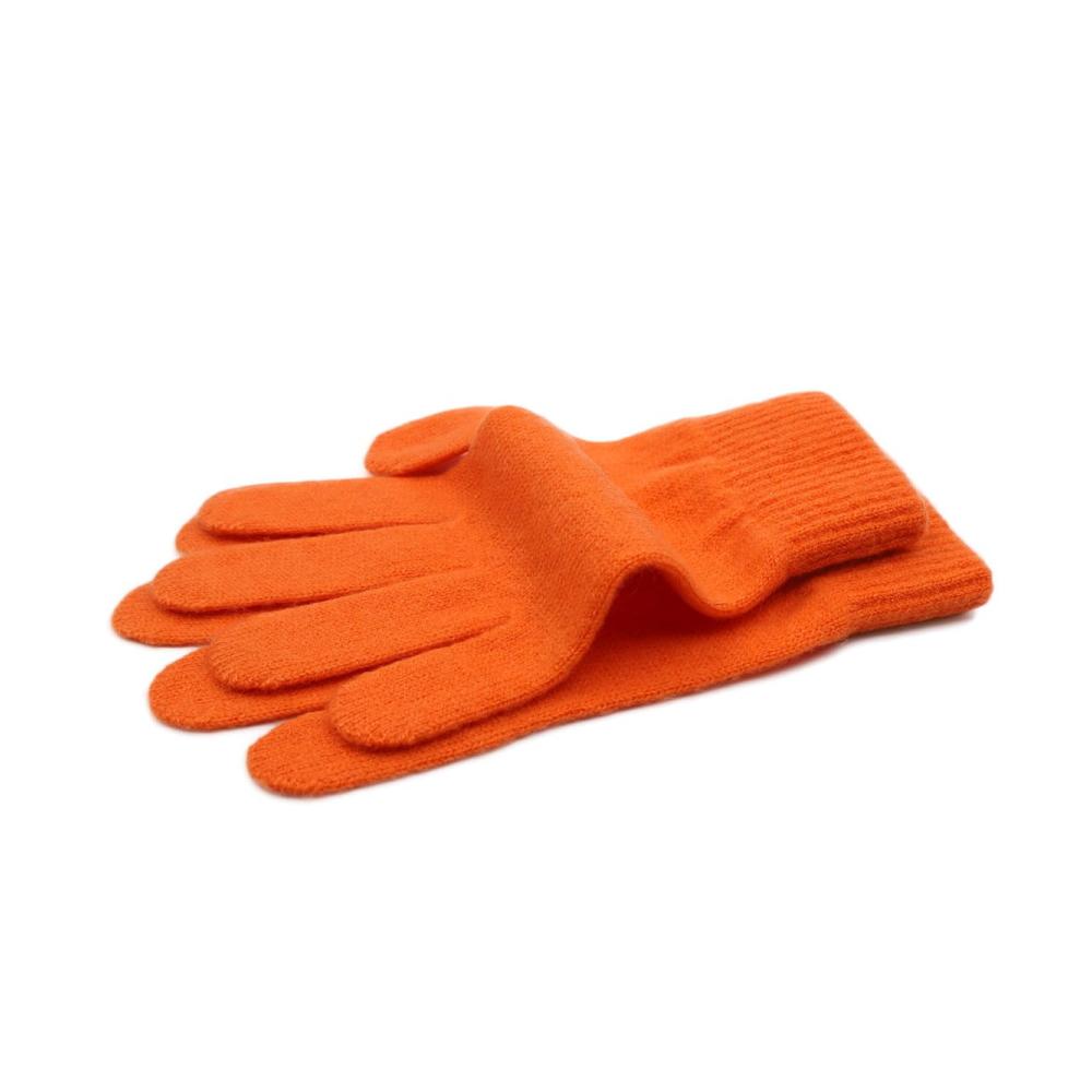 Kaschmir Damenhandschuhe & Fäustlinge - Hochwertige warme Wolle in Orange