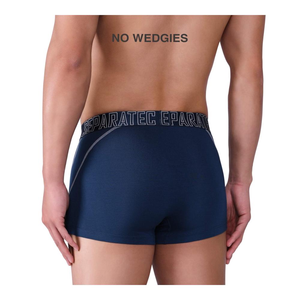 Retroshorts Separatec Herren Boxer Slips aus Glattem Bambus Rayon - 3er Pack Stilvolle Boxershorts mit Getrennten Beuteln - Mehrfarbige Trunks für Komfort und Eleganz