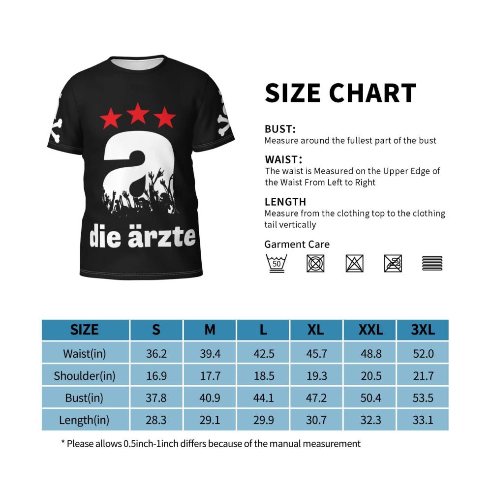 3D Hip Hop T-Shirt für Männer - Sommerstyle Rundhals Kurzarm Casual Graphic Tees in Schwarz