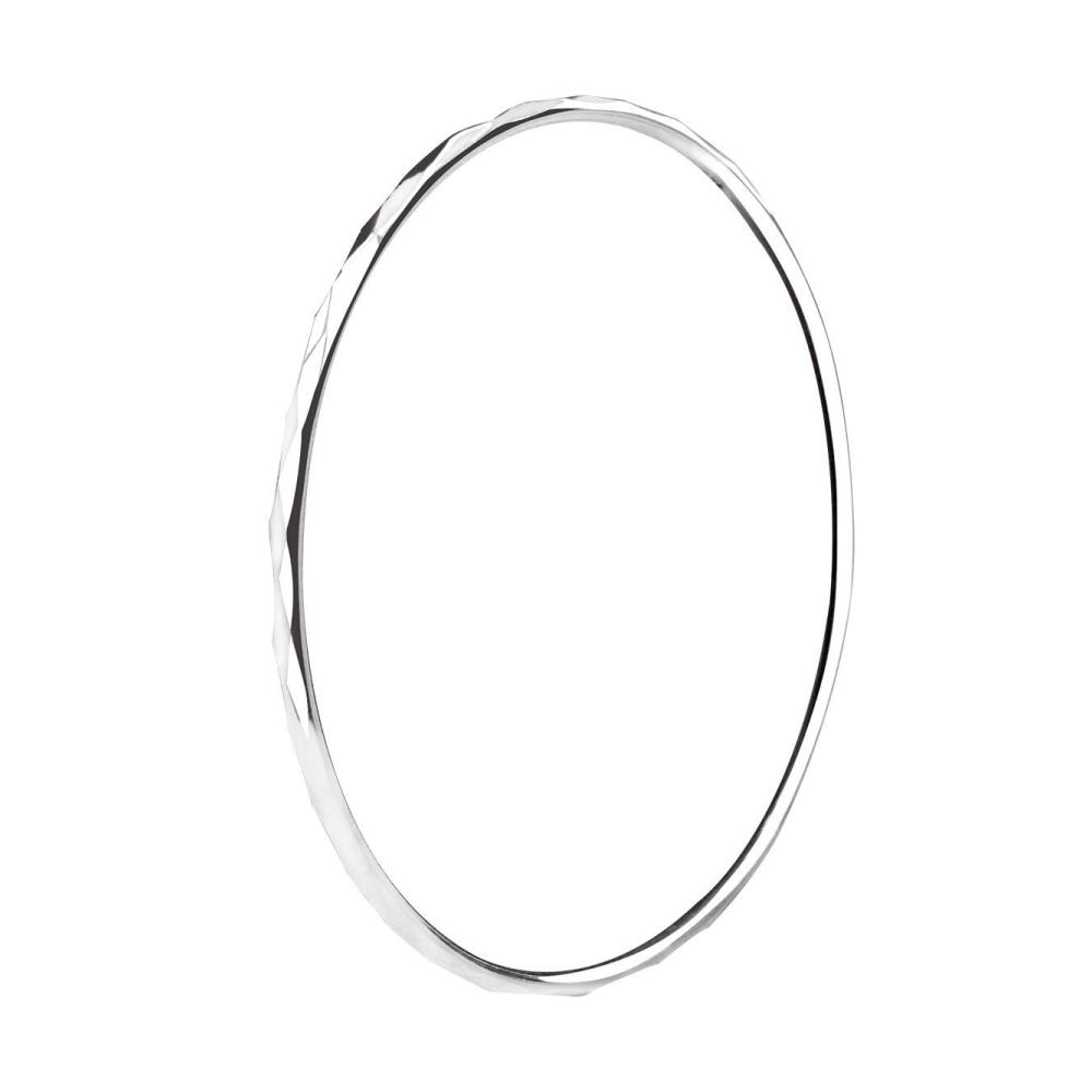 925 Sterlingsilber Armband Massiv 2 mm dünn rund stapelbar strukturiert - Hochwertige Stapelarmbänder