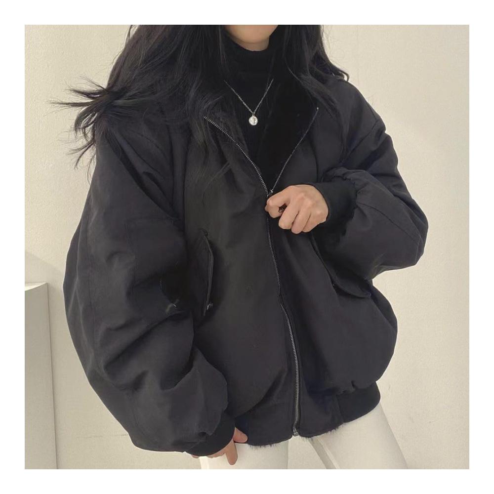 Damen Wintermantel mit Kapuze - Gefütterter Doppelseitiger Fleece Mantel für Outdoor Eleganter Winterjacke in S-XXL Größen