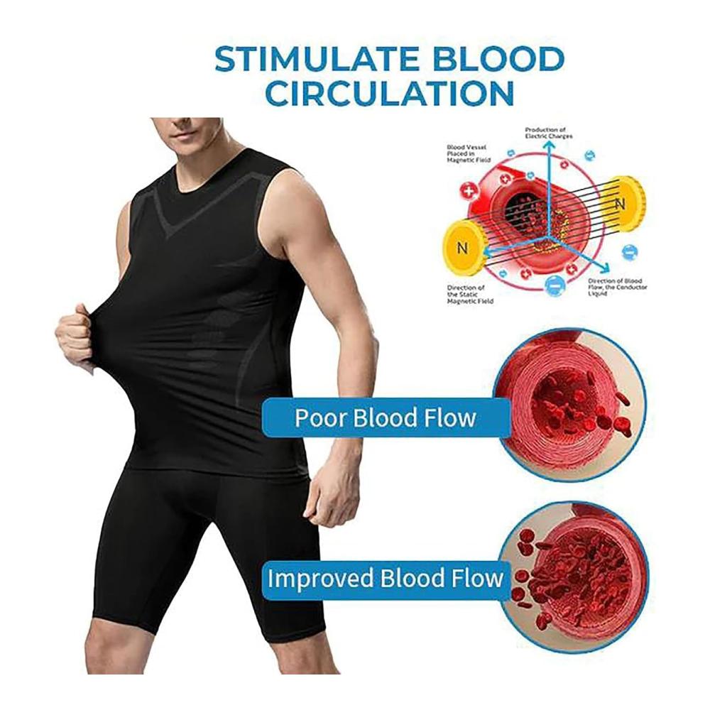 ENERGXCEL Ionic Body Shaping Vest for Men - Advanced Ion Body Shaper in Cooling Silk Fabric