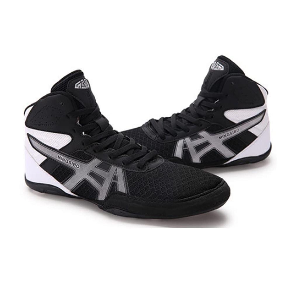 Professionelle Boxschuhe für Gewichtheben Wrestling Powerlifting & Bodybuilding – Stabile Squat-Schuhe mit optimaler Fußarbeit Flexibilität und Atmungsaktivität für Herren und Damen (Größe 36-46