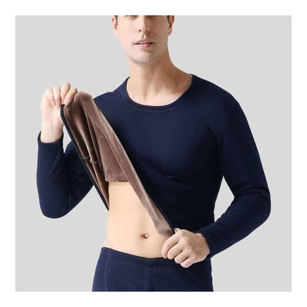 Winter-Thermo-Set für Herren Samtige BHVXW-Kleidung & Hose Dicke Thermounterwäsche Lange Winterbekleidung