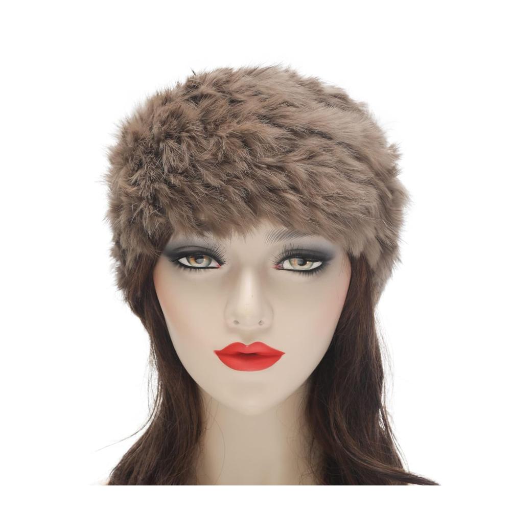 Damen Stirnband Kunstpelz Ohrenschützer - Schlichtes Braun Wintermode