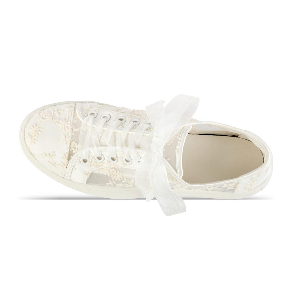 Hochzeits-Sneaker 8835 mit Spitze – Braut Tennisschuhe in bequemen Flats für die perfekte Hochzeit