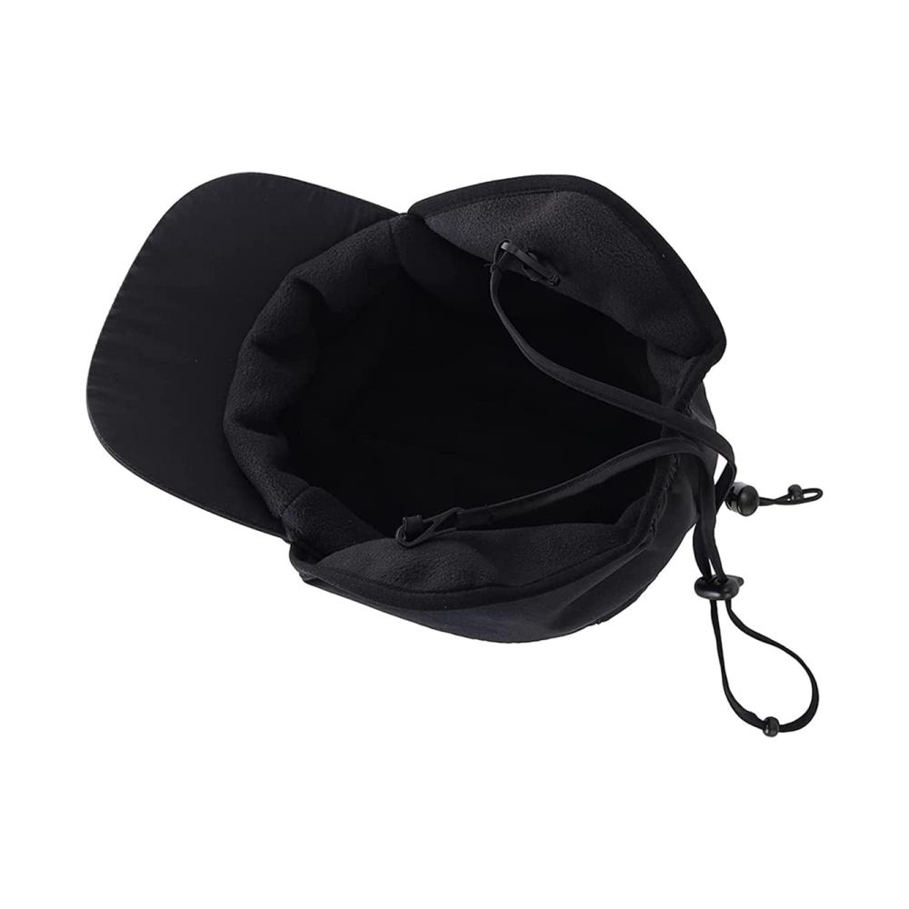 Winter Schirmmützen mit wasserdichtem Design Warmem Polyesterfutter und Ohrenklappen - Schwarze Ballmütze