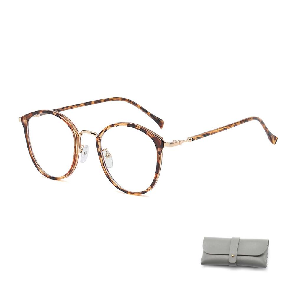Retro Blue Light Blocking Brille - Große Runde Brillenfassungen ohne Sehstärke für Damen/Herren Bilderrahmen mit Klaren Linsen Anti-Blaulicht Gläser für gesunden Augenschutz