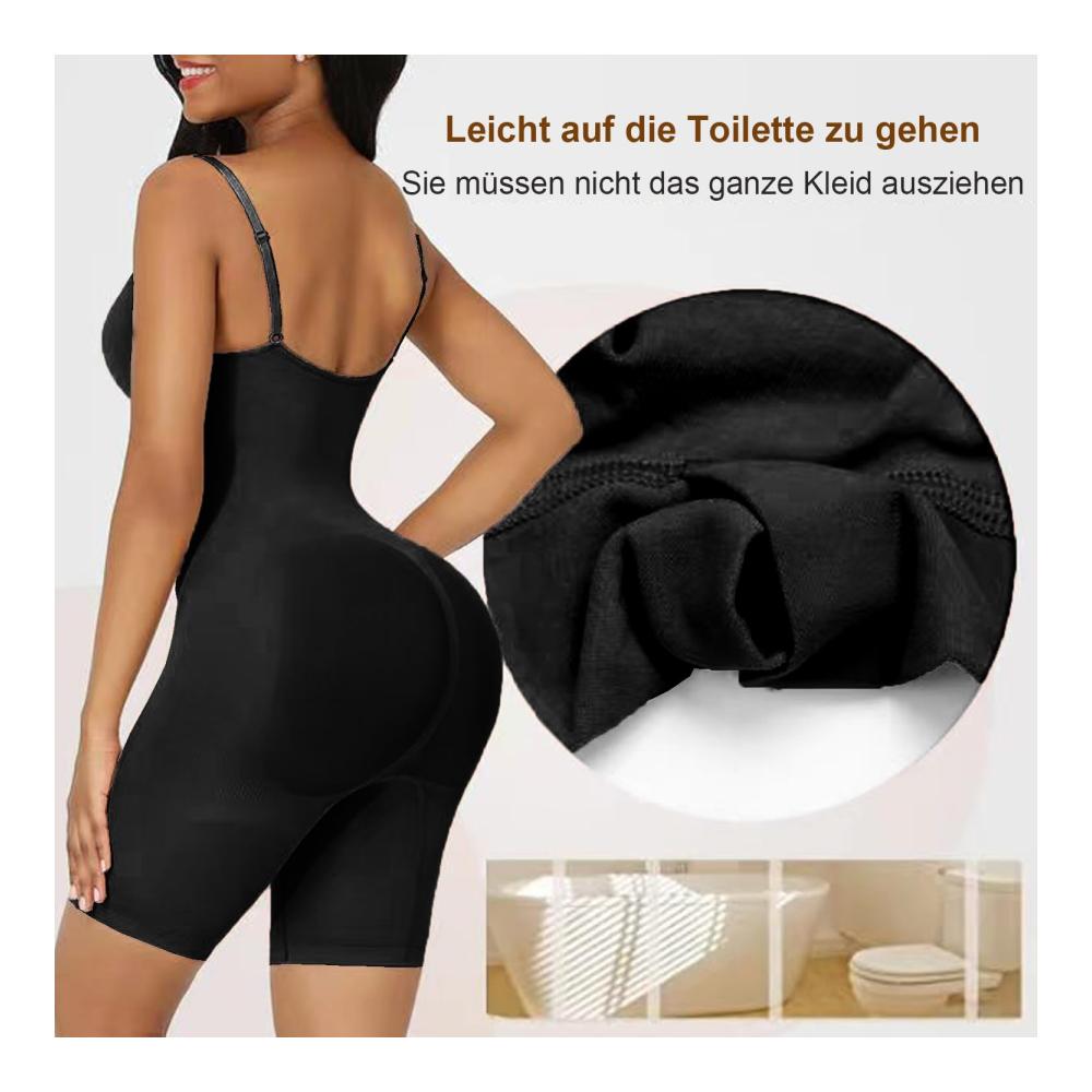 Figurformende Bodys von MELARQT – Shapewear Damen Bodysuit mit Bauchweg-Effekt Vielseitiger Shaping Jumpsuit Taillenmieder mit Verstellbarem Schultergurt für Frauen