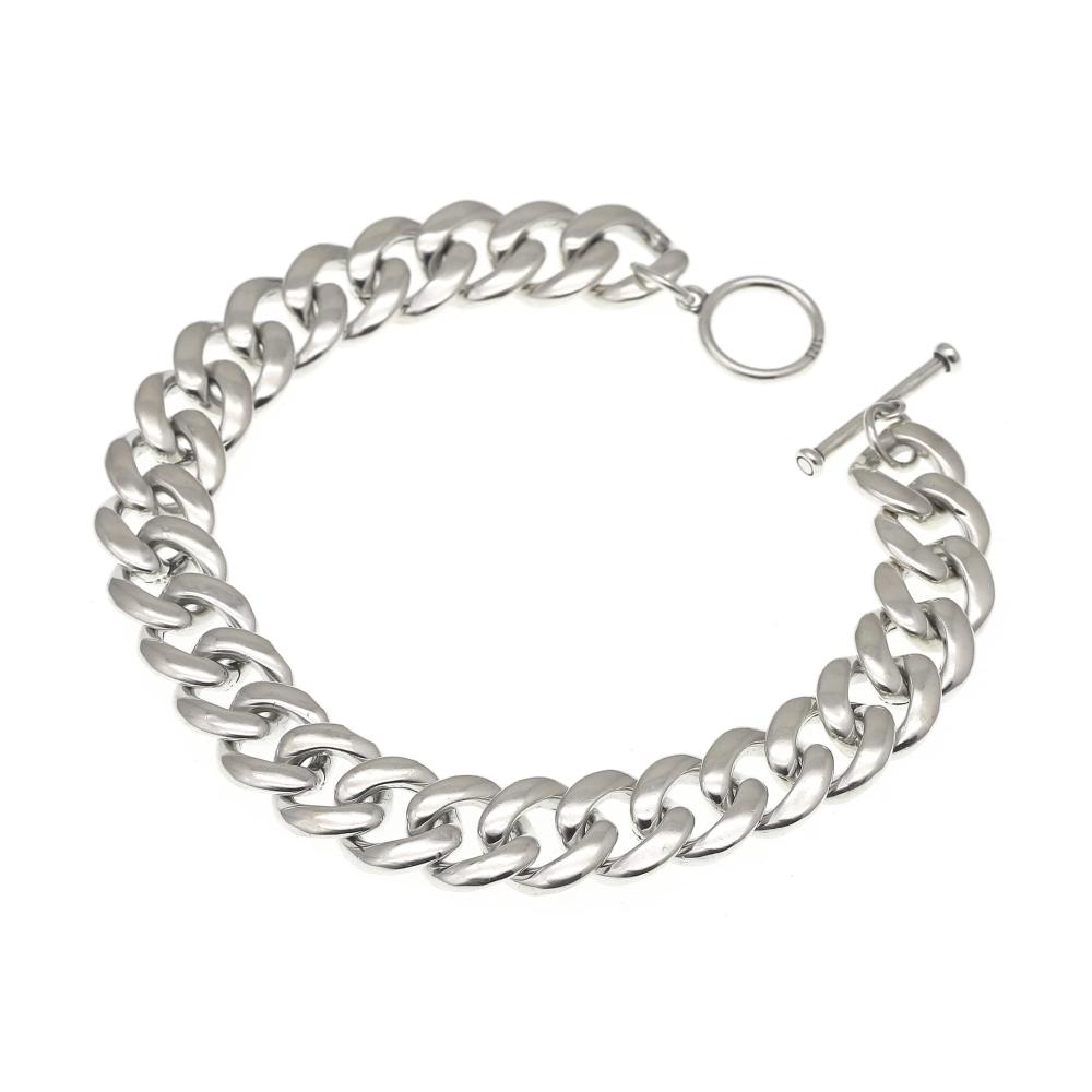 925 Sterling Silber Hiphop Gliederkette Armband für Herren - Stilvolles und Persönliches Accessoire