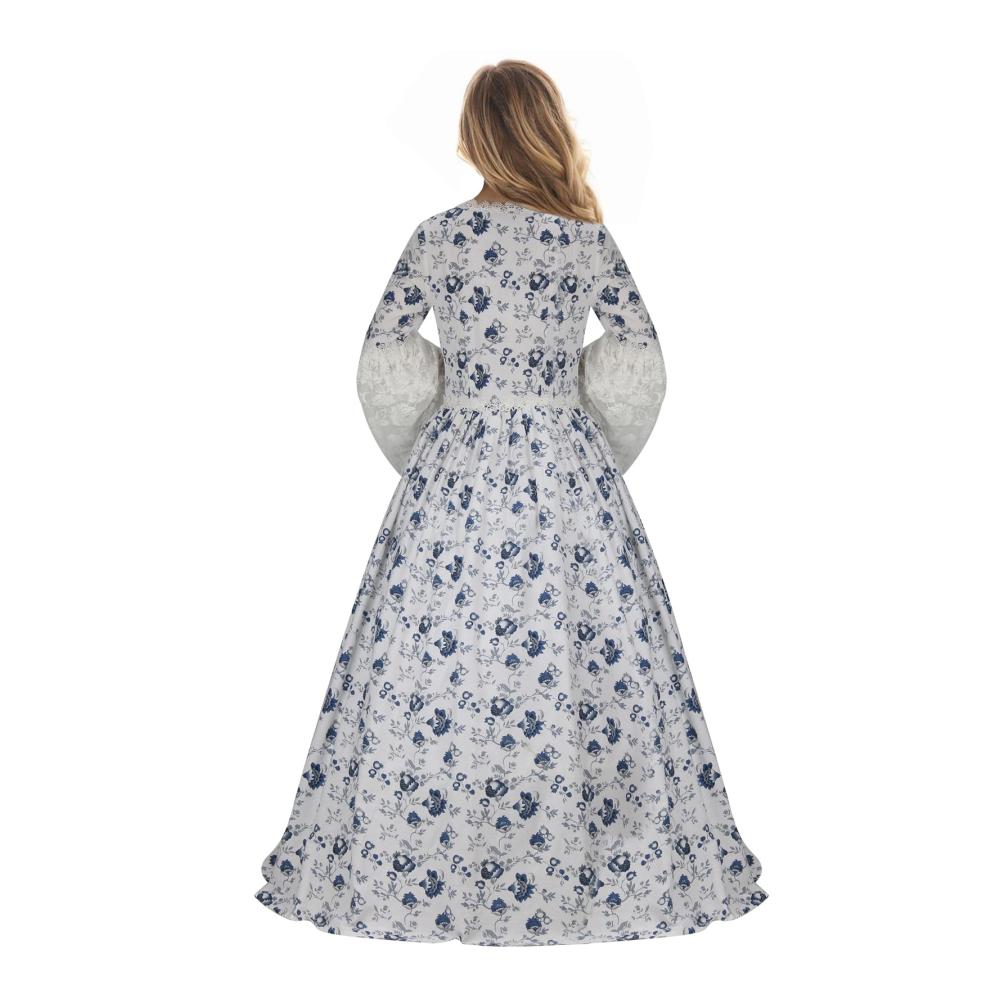 Retro Abendkleid Damen - Viktorianisches Ballkleid im Rokoko-Stil mit floralen Mustern Gothic Lolita Elementen Korsett und elegantem Touch für Cocktail-Events