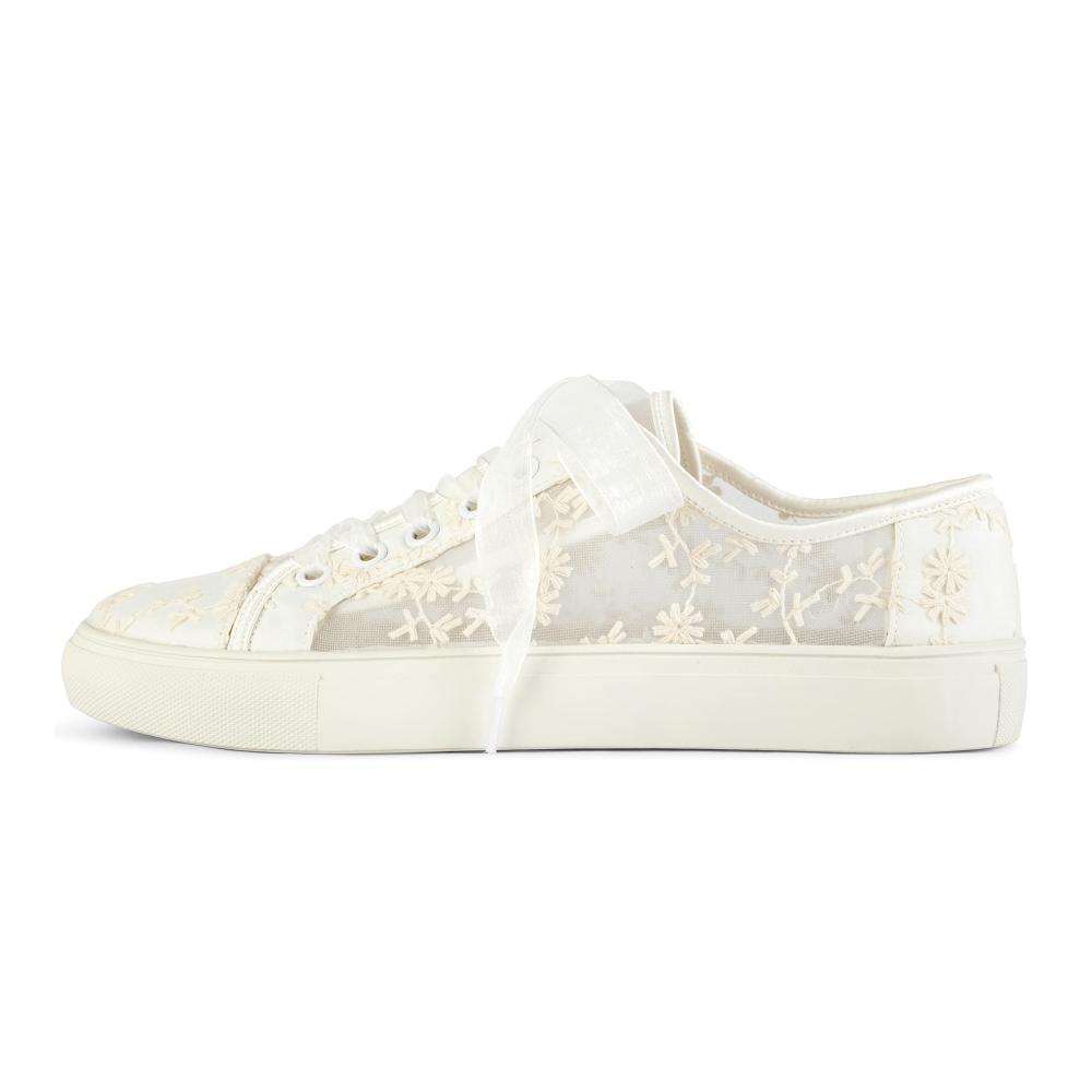 Hochzeits-Sneaker 8835 mit Spitze – Braut Tennisschuhe in bequemen Flats für die perfekte Hochzeit