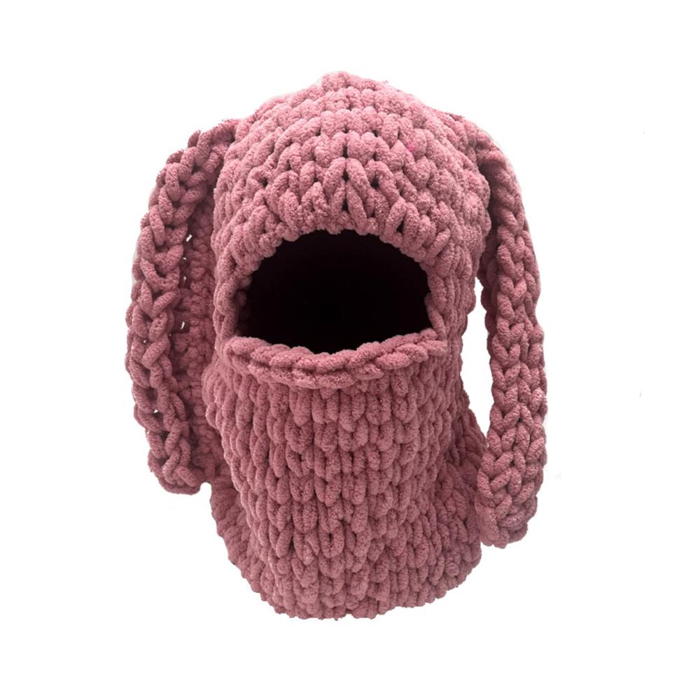 Cartoon Häschenohr Strickmütze für Outdoor-Aktivitäten im Winter - Winddicht Warm und Stilvoll