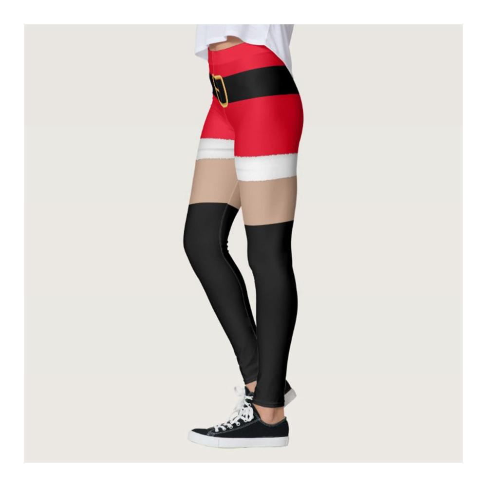 Weihnachtsleggings für Damen - Festliche Stretch-Leggings für Workout Laufen und Weihnachtskostüme