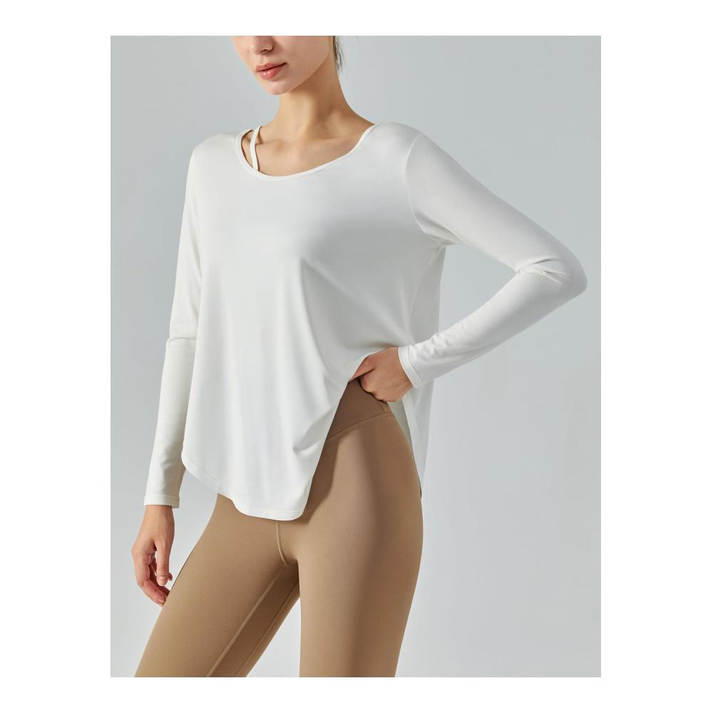 Langarmshirts Damen für Sport Fitness Yoga & Pilates - Atmungsaktive Longsleeve Oberteile für leichte Freizeit und Gym Laufshirt