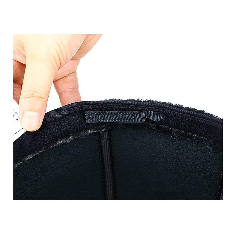 Echte Leder Strickmütze für Herren - Retro Matrosenmütze mit gerollter Manschette