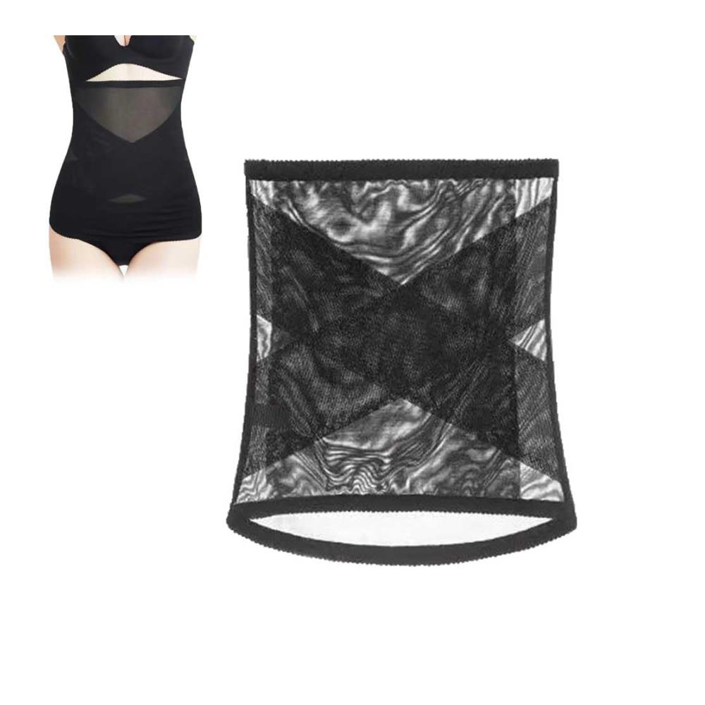 Cross Mesh Miederslip High-Waist Waist Shaper for Crossover Abdominal Control & Tummy Shaping