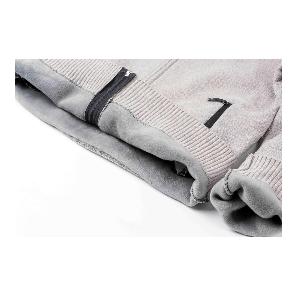Herren Strickjacke MeiLayM – Stehkragen Reißverschluss Plüschfutter – Warme Winterjacke Sweatjacke Langarm Cardigan in Feinstrick für Herbst und Winter