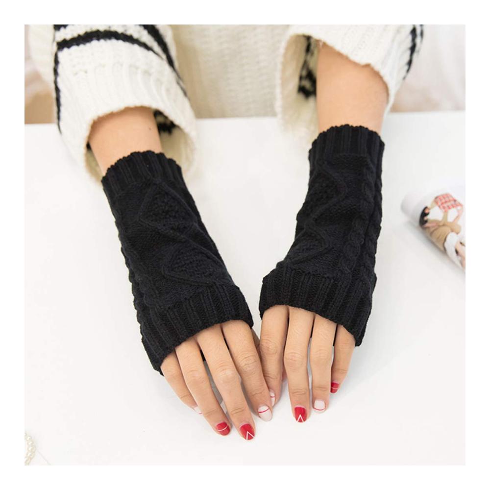 7 Paar Fingerlose Strickhandschuhe & Armstulpen - Winterwärmer aus Kaschmir für Damen und Mädchen