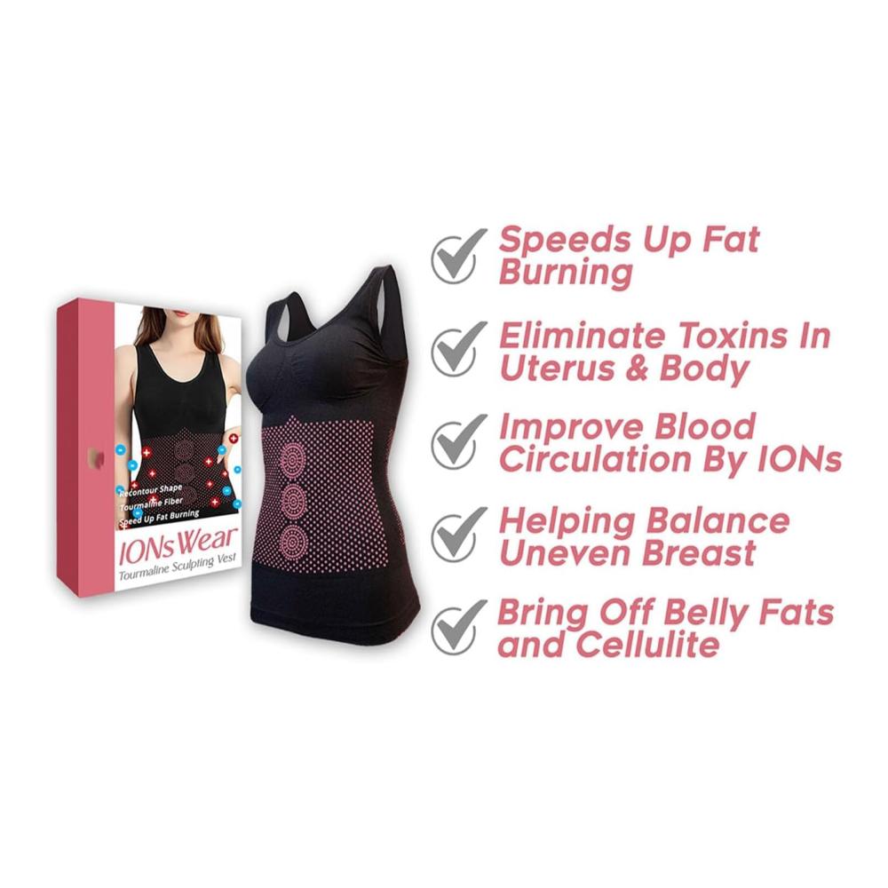 Formendes Bodys Zweiteiliges Set mit Ferninfrarot-Spender und Tourmalin-Technologie - IONsWear Shapewear für effektive Körperformung