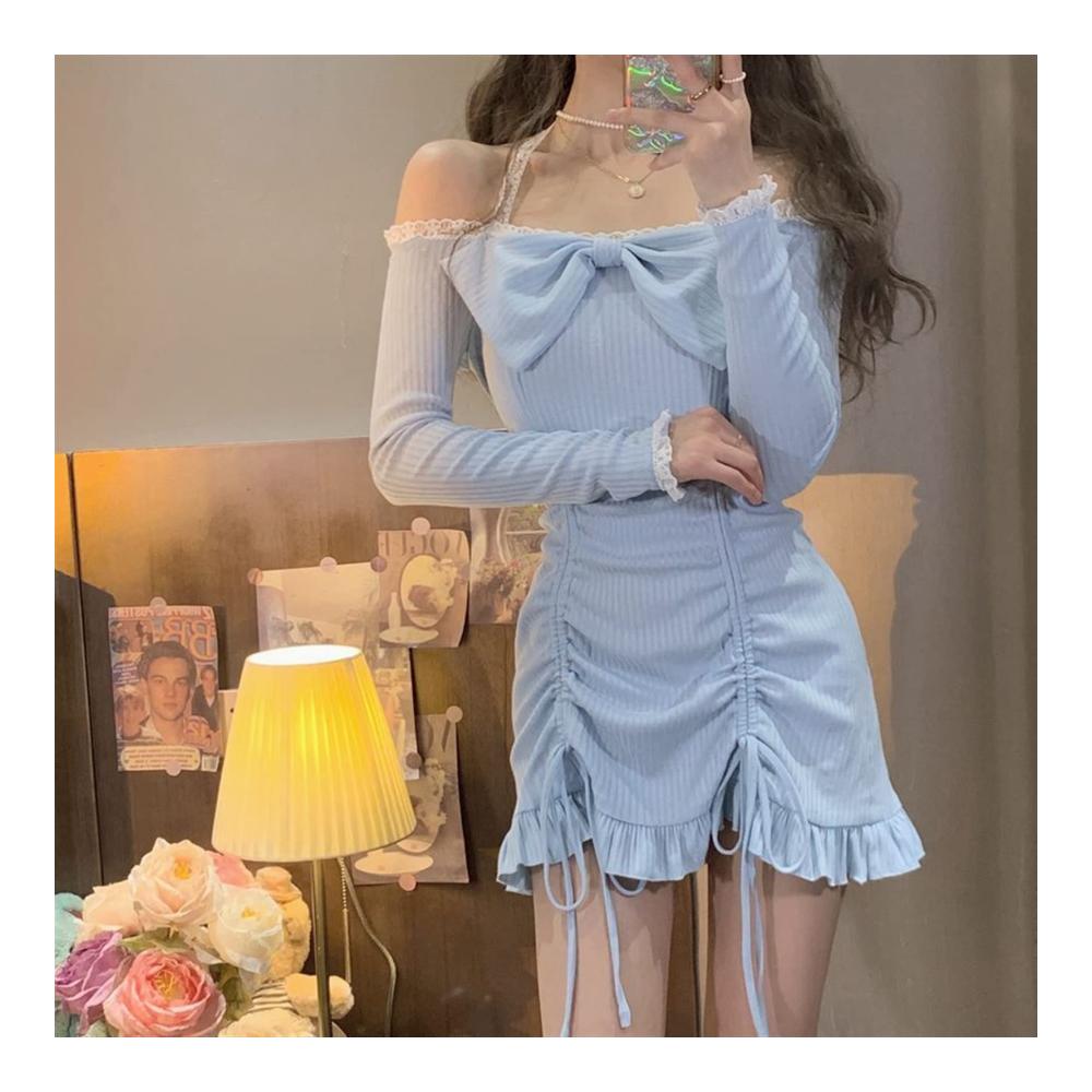 Pareos & Strandkleider für Frauen 2023 Kawaii süße Rüschen Lolita-Style Lace Robe für den Frühling
