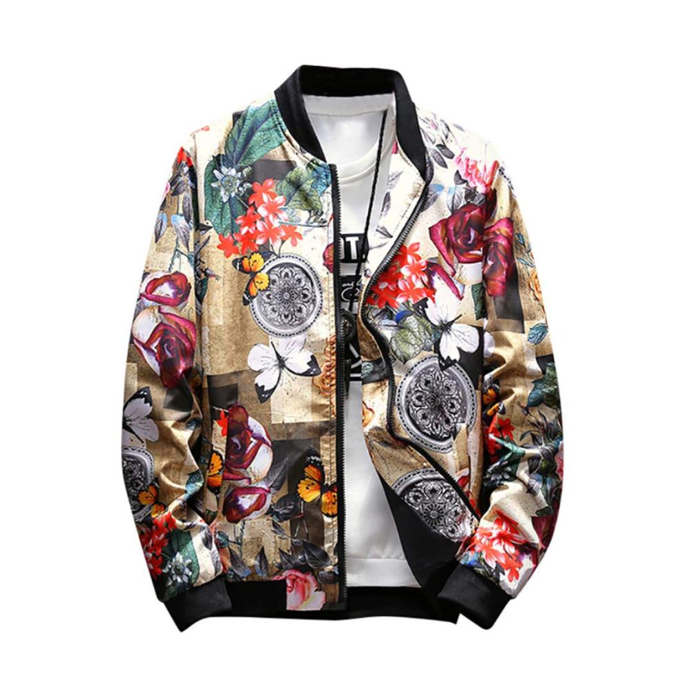 Leichte Retro Herren Übergangsjacke - Wasserdichte Bikerjacke Bedruckte Freizeitjacke Atmungsaktive XL Regenjacke
