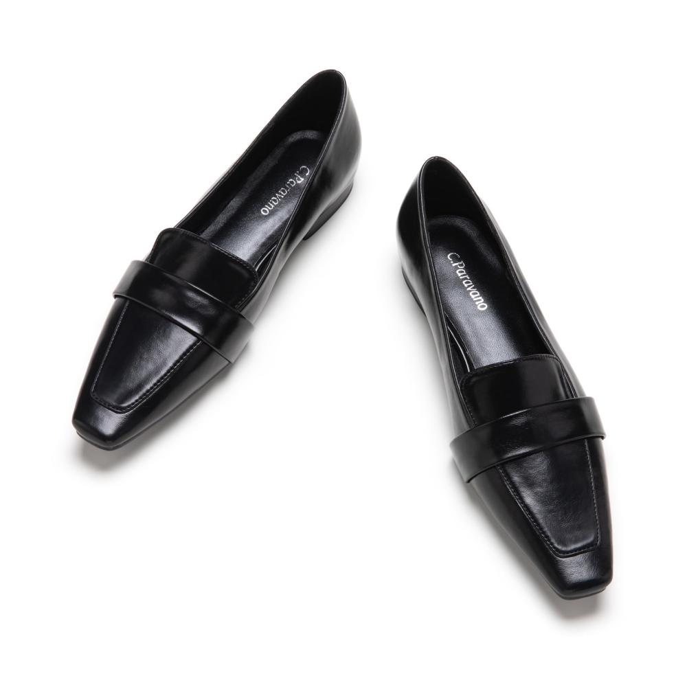 Damen Slipper von C.Paravano Trendige Plattform Loafers & Mokassins für Frauen | Bequeme Point Toe Flats | Elegante Slip On Schuhe | Casual Fashion und Arbeitskomfort vereint