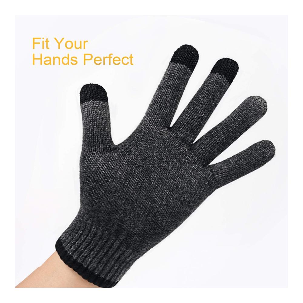 Winterhandschuhe 4UMOR - Touchscreen Sport Warm & Winddicht - Damen/Herren Skihandschuhe für Radfahren aus 15% Wolle 85% Acryl