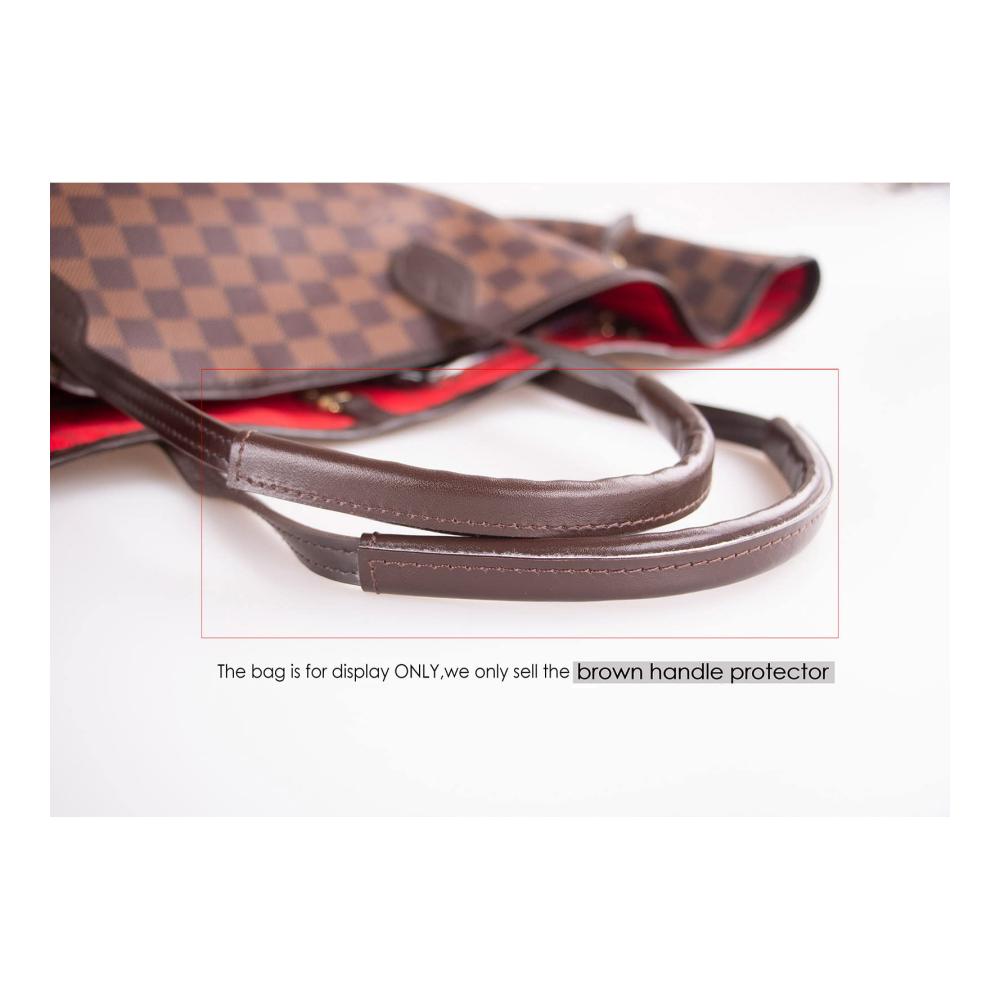 Braune Handgefertigte Aktentaschen-Griff-Schutzhülle aus Leder für Neverfull PM MM GM mit Schultergurten