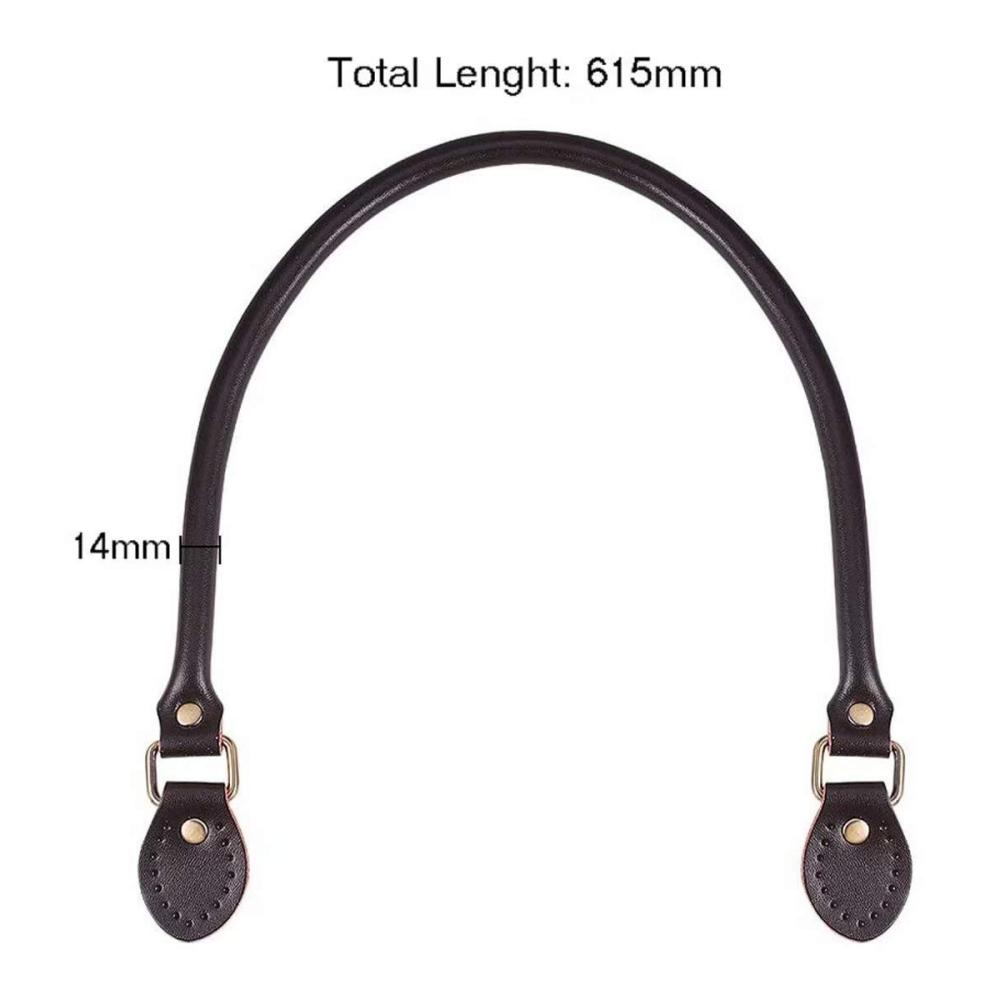24 Zoll Schultertaschen Paar mit Echtledergriffen - Ersatzgriffe für Handtaschen Geldbörsenriemen Umhängetaschenriemen Taschenbügel und Zubehör aus weichem Kuhleder