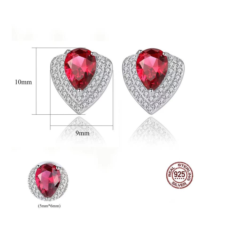 Sterling Silber Herz Ohrstecker für Damen mit Zirkonia-Pavé - Elegante Damenohrringe