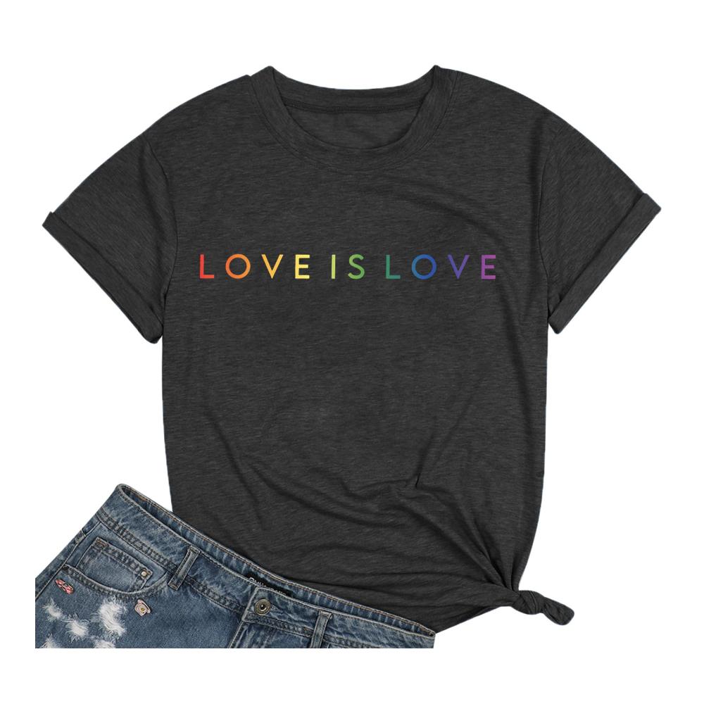 LGBT Damen T-Shirts Pride Month Fashion mit Regenbogen-Print