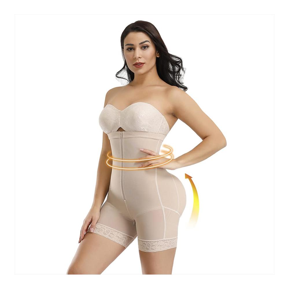 Nahtloser Damen-Po-Heber mit Push-Up-Effekt | Formender Body & Körperformer | Shapewear Korsett für eine elegante Silhouette | Nude M