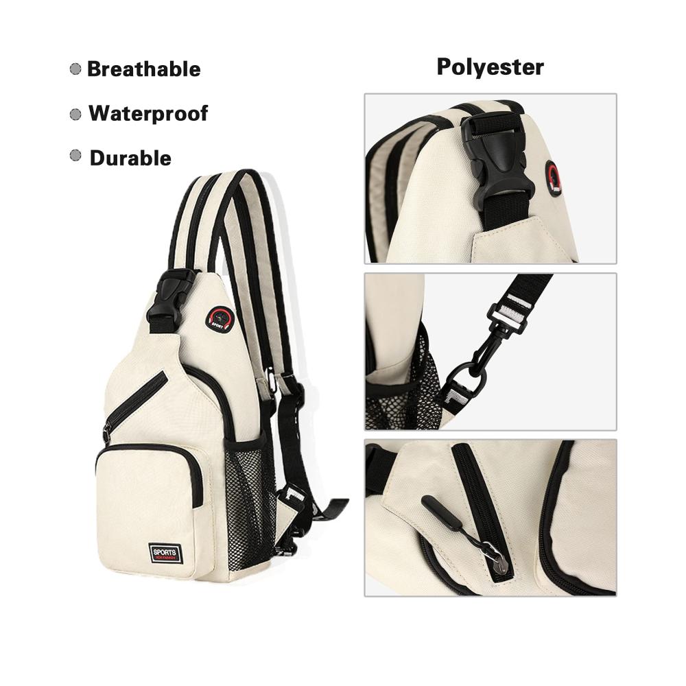 Damen Tagesrucksack Leichter Sling Bag mit Kopfhörerloch für Reisen Wandern und Sport – Klein aber geräumig aus strapazierfähigem Polyester hergestellt