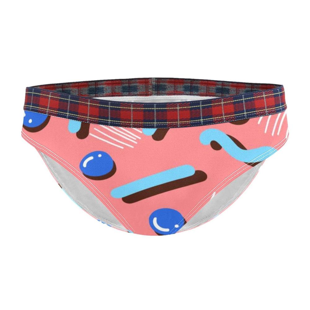 Geometrische Memphis-Stil Damen Unterwäsche - Bunte Bikinis & Taillenslips in S-XXL Größen