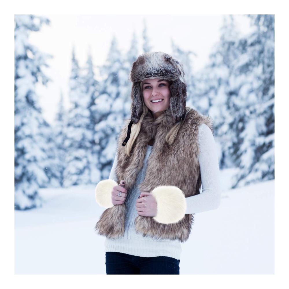 Winterliche Eleganz SwirlColor Kunstpelz Armwärmer & Manschetten - Warme Handgelenk Bands für Frauen
