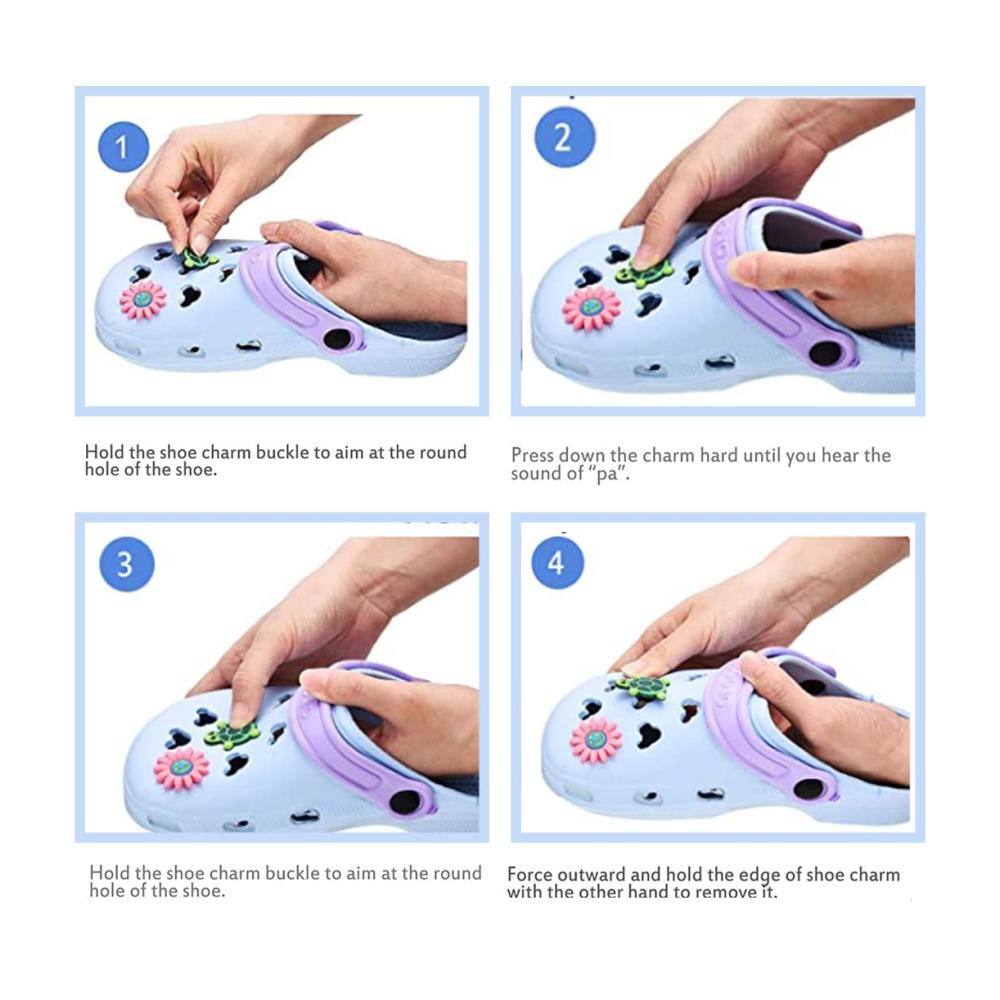100 Verschiedene Niedliche Cartoon-Schuh-Charms von ZHULIA – PVC-Cartoon-Schuh-Dekorationen für Kinder und Erwachsene – Armband für Weihnachtsfeier und Geburtstagsgeschenk