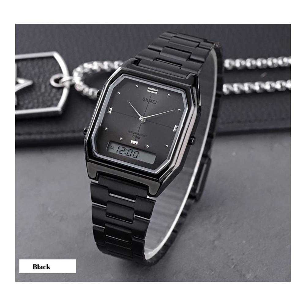 Digitale Herren Armbanduhr ROSEBEAR - Luxuriöser Chronograph mit Doppelanzeige wasserdicht bis 50m - LED Digitaluhr mit Leuchtanzeige