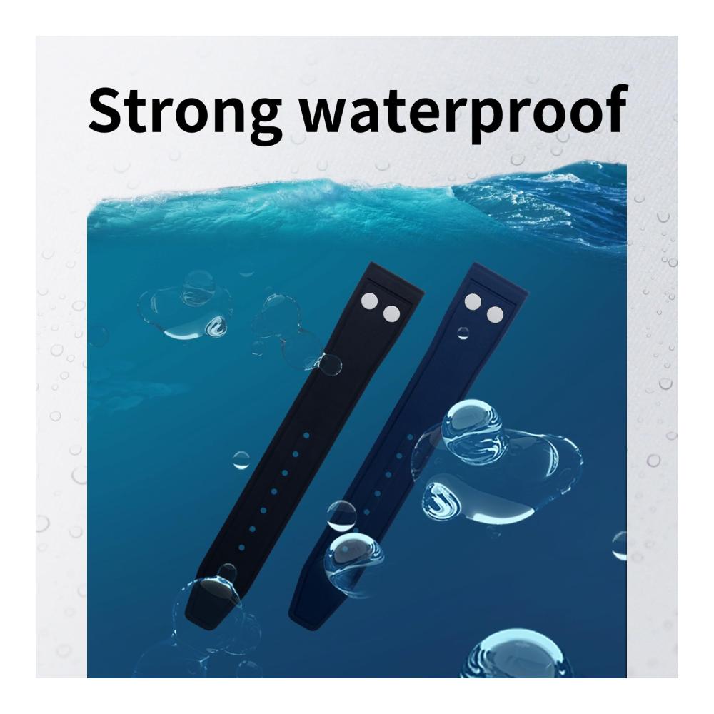 20mm Natur Fluorkautschuk Uhrenarmband mit Niet für IWC Strap - Perfektes Armband für Big Pilot Mark Portugieser TOP GUN - Weiches und strapazierfähiges Design