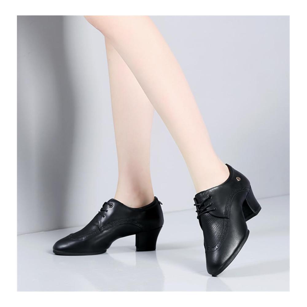 Ballsaal Tanzschuhe Damen - Hochwertige Leder Gummisohle für Tango Salsa und Latin. Bequeme Tanzschuhe Frauen